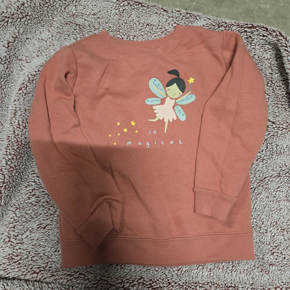 Kids Fairy Graphic Sweatshirt - Coral